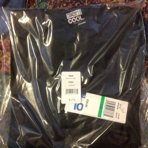 32 Degrees Men's Heat Black Large Long Sleeve Sleep T-Shirt-Brand New In Package - Picture 4 of 4